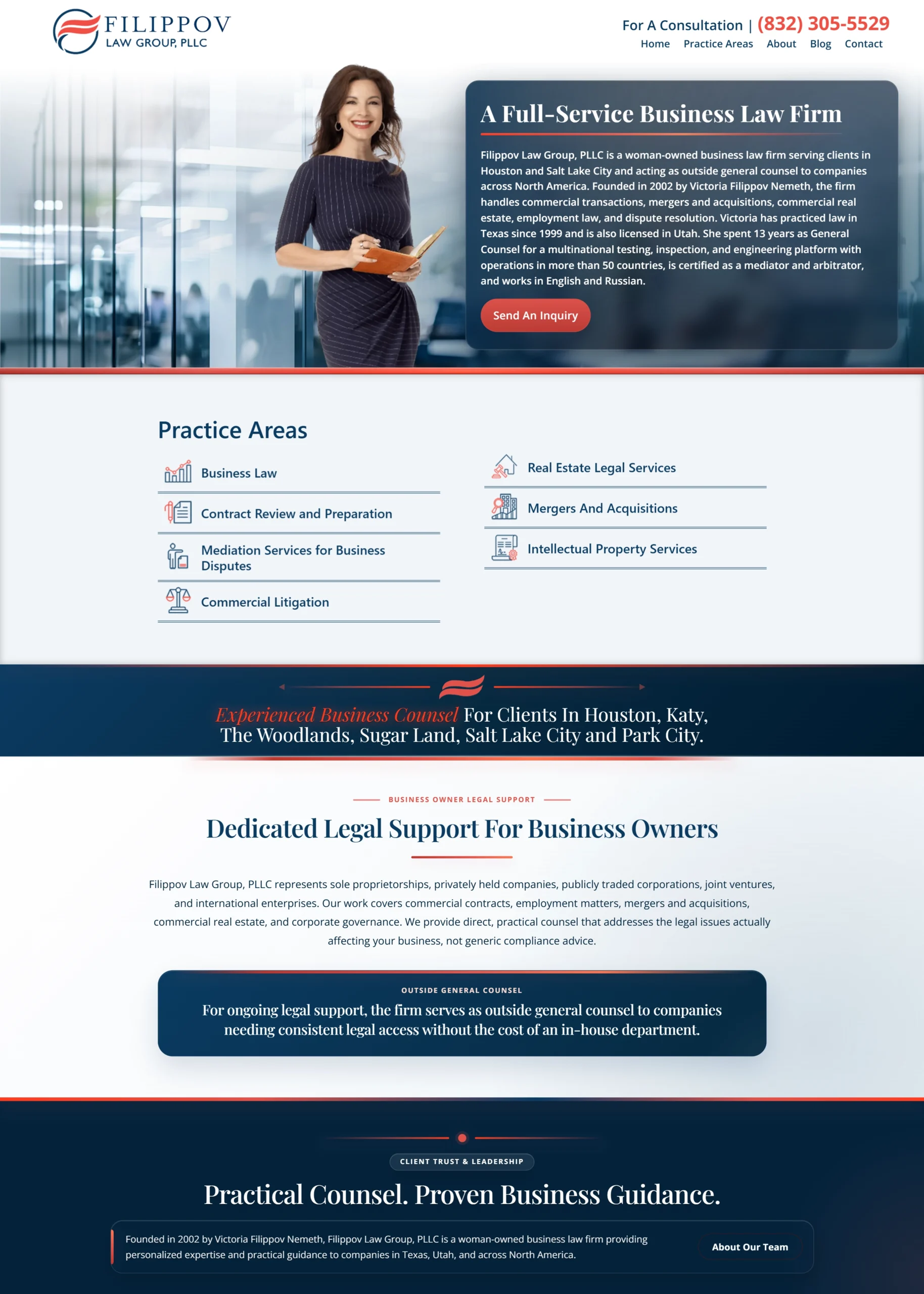 Filippov Law Group website showcase