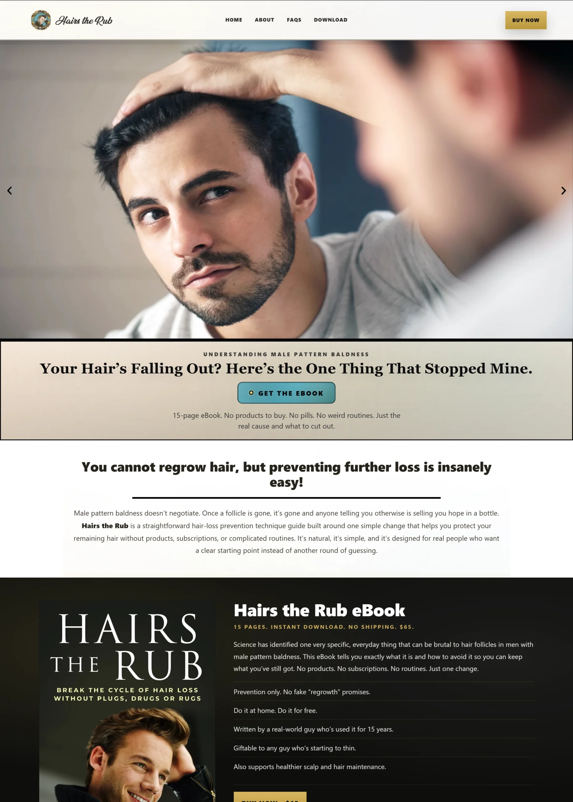 Hairs the Rub digital product store showcase